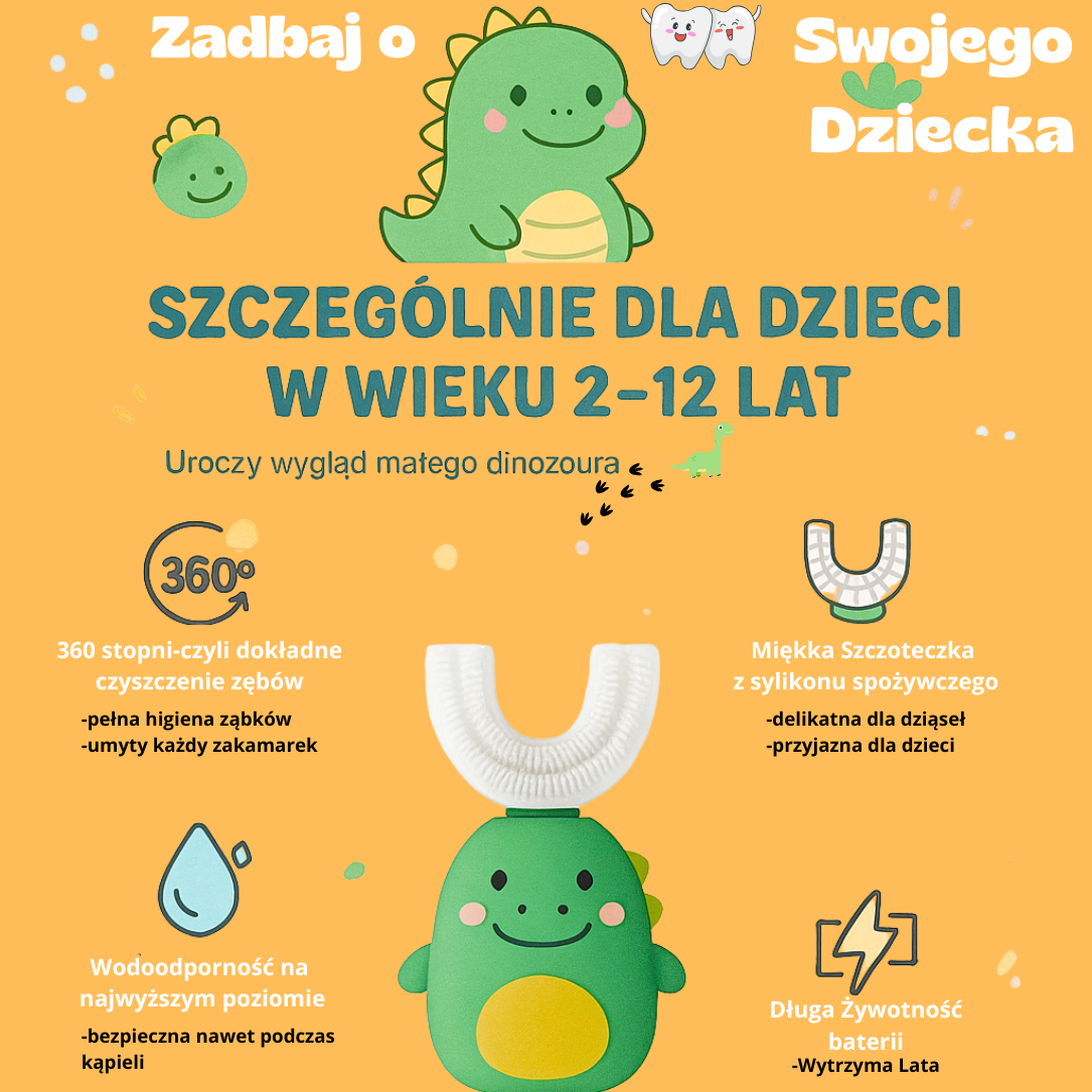 Szczoteczki soniczne Dino 360